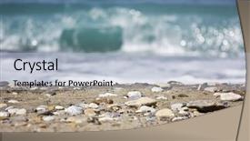  Presentation with sea shore - Presentation theme enhanced with sea shore background and a light blue colored foreground