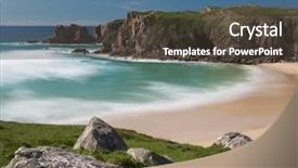  Presentation with sea - Cool new theme with sea stacks on the isle backdrop and a tawny brown colored foreground