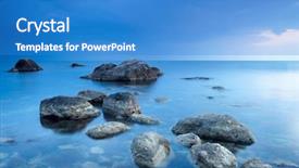  Presentation with sea water - Cool new slides with sea stones backdrop and a teal colored foreground