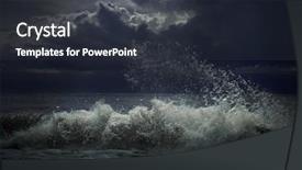  Presentation with storm - Beautiful slide set featuring sea storm backdrop and a dark gray colored foreground
