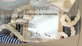  Presentation with sea - Slide set enhanced with sea-style-mock-up background and a soft green colored foreground