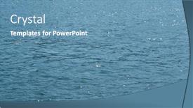  Presentation with sea water - Colorful presentation theme enhanced with sea-surface-water-with-sunlight backdrop and a teal colored foreground