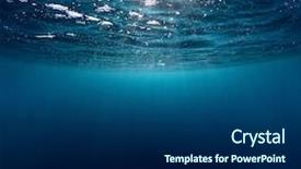  Presentation with ocean surface - PPT theme with sea surface with wave background and a navy blue colored foreground