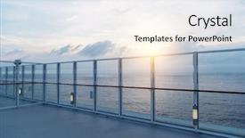  Presentation with sailing ship - Theme enhanced with sea view from cruise ship background and a sky blue colored foreground