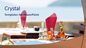  Presentation with luxury hotel - Cool new theme with sea view terrace backdrop and a sky blue colored foreground