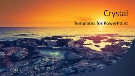  Presentation with sea sun - Amazing presentation having sea volcanic island of malta backdrop and a gold colored foreground