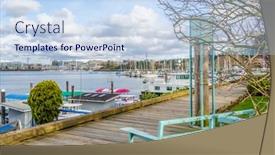  Presentation with walk - Amazing PPT layouts having sea-walk-at-the-sutcliff backdrop and a sky blue colored foreground