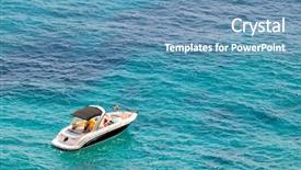 Presentation with ski - Colorful PPT layouts enhanced with sea water and boat backdrop and a teal colored foreground