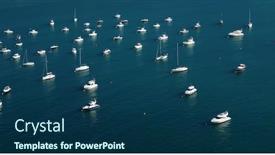  Presentation with water ship - Amazing presentation having sea-water-and-ship-yachts backdrop and a ocean colored foreground