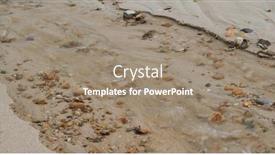  Presentation with water flow - Colorful PPT theme enhanced with sea-water-flow-though backdrop and a coral colored foreground