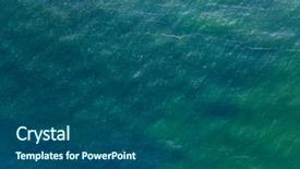  Presentation with ocean surface - Amazing slide set having sea water surface ocean blue backdrop and a ocean colored foreground