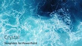  Presentation with water wave - Amazing slide deck having sea-water-top-view-abstract backdrop and a arctic colored foreground