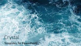  Presentation with sea water - Cool new slides with sea-water-top-view-abstract backdrop and a light blue colored foreground