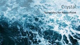  Presentation with water wave - PPT theme having sea-water-top-view-abstract background and a light blue colored foreground