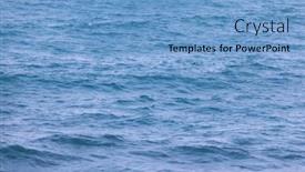  Presentation with water wave - Presentation design consisting of sea-water-wave-pattern-texture background and a light blue colored foreground