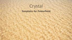  Presentation with ripples - Presentation theme having sea water with sand and ripples background background and a lemonade colored foreground