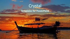  Presentation with water sun - Colorful slides enhanced with sea water with sun shine backdrop and a ocean colored foreground