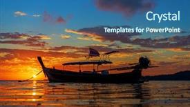  Presentation with water sun - Audience pleasing slides consisting of sea water with sun shine backdrop and a ocean colored foreground