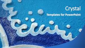  Presentation with wave - PPT theme with sea wave motive on the wall background and a teal colored foreground