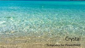  Presentation with sea and beach - Audience pleasing presentation theme consisting of sea wave on the beach backdrop and a coral colored foreground