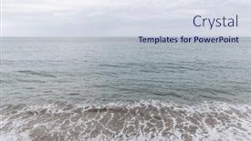  Presentation with wave - Presentation theme enhanced with sea-wave-splash-over background and a lemonade colored foreground