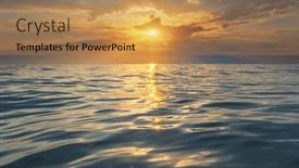  Presentation with nature design - Presentation design consisting of sea-waves-low-angle-view background and a coral colored foreground