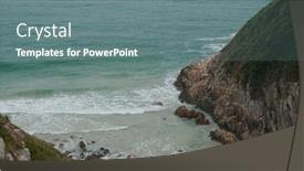  Presentation with splash - Cool new slide set with sea-waves-splash-against-rock backdrop and a gray colored foreground