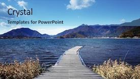  Presentation with weed - Audience pleasing presentation theme consisting of sea weed - wooden path to lake backdrop and a  colored foreground