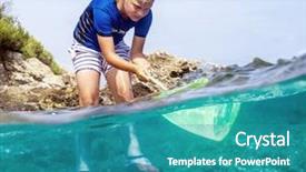  Presentation with sea fishing - Amazing presentation design having sea with a fishing net backdrop and a  colored foreground