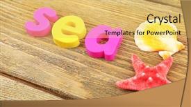  Presentation with population growth word - Audience pleasing theme consisting of sea word formed with colorful backdrop and a  colored foreground