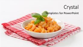  Presentation with bowl - Amazing presentation design having sea worms - bowl of shrimps in bowl backdrop and a white colored foreground