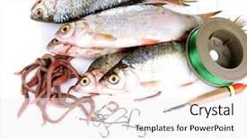  Presentation with tool belt tools - Beautiful theme featuring abstract white twisted tunnel interior backdrop and a white colored foreground