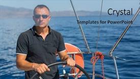  Presentation with controls - PPT layouts with sea yacht race luxery background and a light blue colored foreground