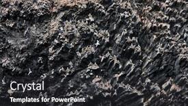  Presentation with rocks - Audience pleasing presentation consisting of seabirds-colony-on-basalt-rocks backdrop and a dark gray colored foreground