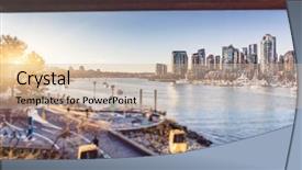  Presentation with canada - Audience pleasing slide set consisting of seabus go through false creek backdrop and a lemonade colored foreground