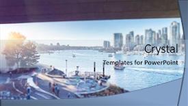  Presentation with vancouver - Cool new PPT theme with seabus go through false creek backdrop and a light blue colored foreground