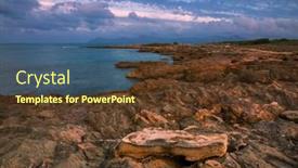  Presentation with sunset beach - Amazing theme having seacoast-near-can-picafort-beach backdrop and a tawny brown colored foreground