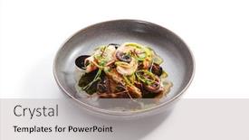  Presentation with octopus - Amazing PPT layouts having seafood-assorted-side-view-octopus backdrop and a light gray colored foreground