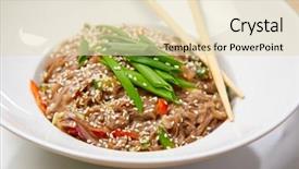  Presentation with hydroponics vegetables hydroponic vegetable - Theme having seafood free - noodle with vegetables background and a  colored foreground