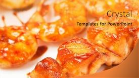  Presentation with grill - Slide set featuring alfresco coffee from silver coffee background and a tawny brown colored foreground.