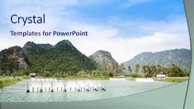  Presentation with shrimp - PPT layouts having shrimp farms sam roi yot background and a sky blue colored foreground