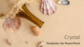  Presentation with sand ocean - Colorful slide deck enhanced with seafood-on-a-background backdrop and a lemonade colored foreground