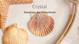  Presentation with sand ocean - Amazing slide deck having seafood-on-a-background backdrop and a lemonade colored foreground