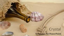  Presentation with sand ocean - Beautiful PPT layouts featuring seafood-on-a-background backdrop and a coral colored foreground