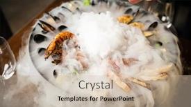  Presentation with octopus - Audience pleasing presentation theme consisting of seafood-platter-for-2-4 backdrop and a soft green colored foreground