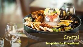  Presentation with octopus - Presentation theme enhanced with seafood-platter-for-2-4 background and a tawny brown colored foreground