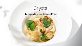  Presentation with white plate - Slides featuring seafood-risotto-with-scallops background and a white colored foreground