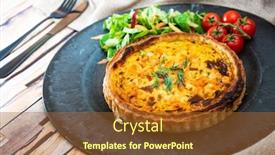  Presentation with spinach - Theme consisting of seafood-salmon-and-spinach-tartlets background and a tawny brown colored foreground