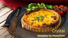  Presentation with spinach - Colorful theme enhanced with seafood-salmon-and-spinach-tartlets backdrop and a tawny brown colored foreground