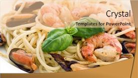  Presentation with spaghetti - Audience pleasing presentation theme consisting of seafood spaghetti backdrop and a lemonade colored foreground
